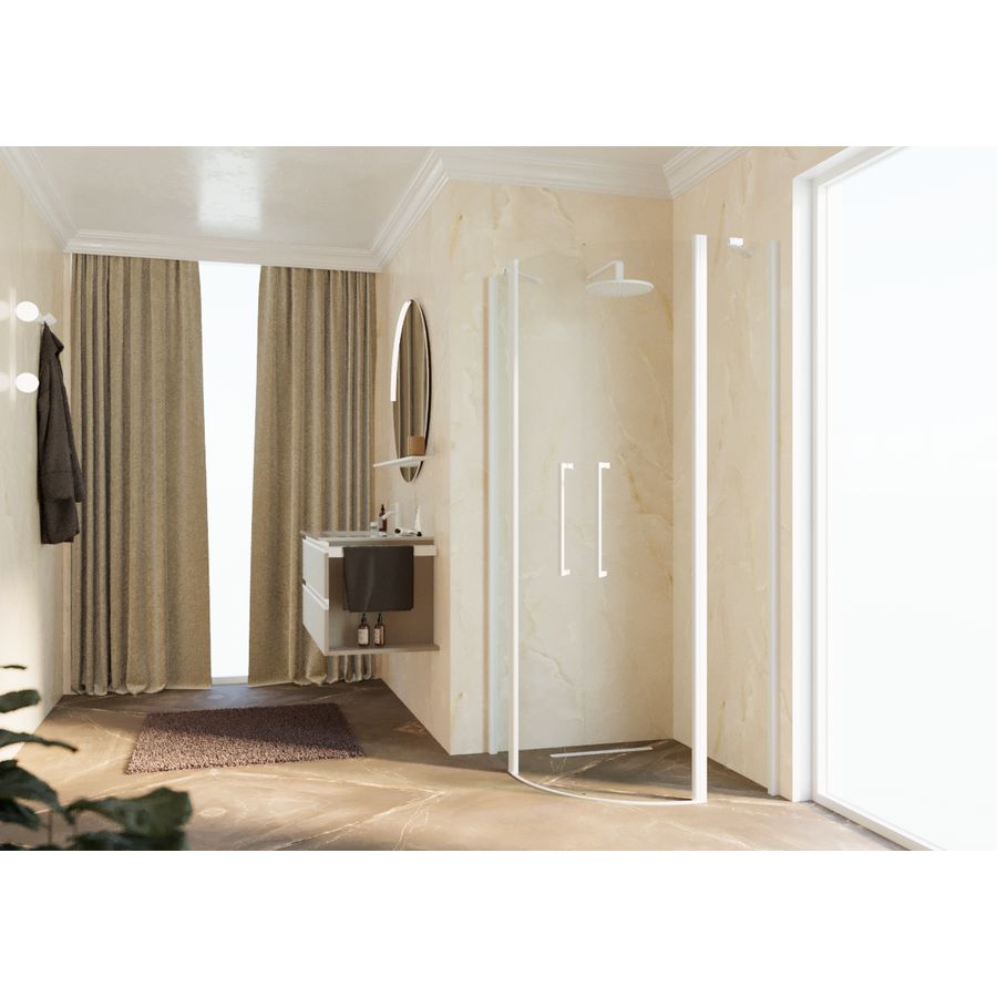 Young R 90 ver.87,5-89,5cm helder glas wit mat