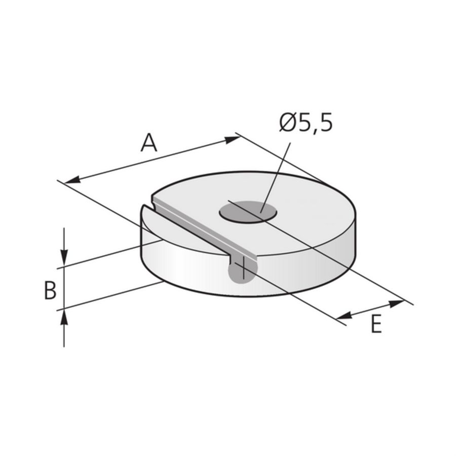 Plaathouder voor SWS-kabelgeleider RVS V2A 3x5 VVE=10