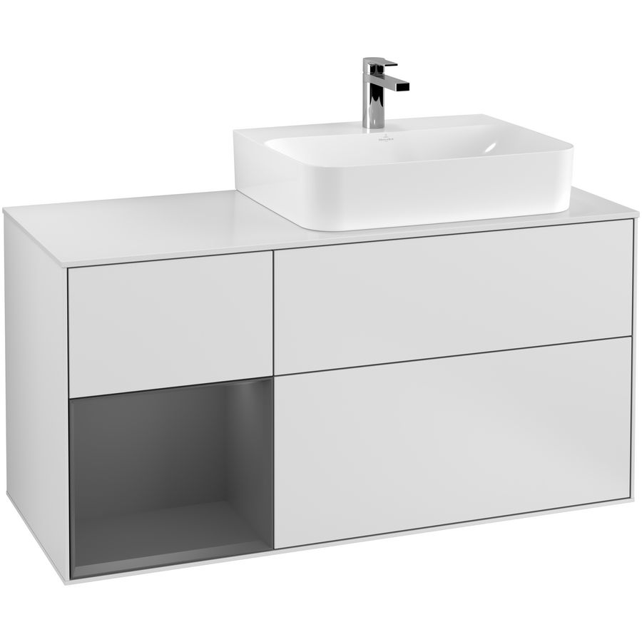 Wastafelonderkast Finion 1200x603x501mm White Matt Lacquer G141GKMT
