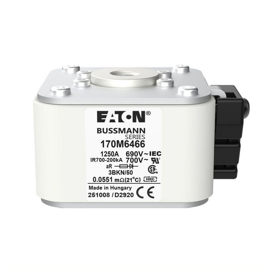 Zekering hoge snelheid 1250A AC 690V 200kA 3 aR IEC UL VVE=3