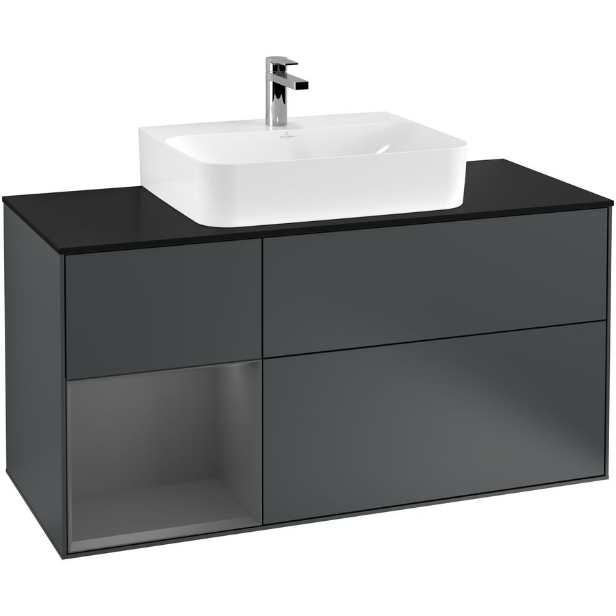 Wastafelonderkast Finion 1200x603x501mm Mid.Blue Matt Lacquer G162GKHG