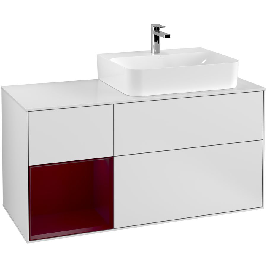 Wastafelonderkast Finion 1200x603x501mm White Matt Lacquer G141HBMT