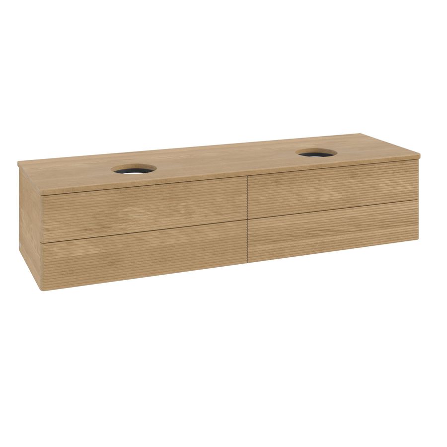 Wastafelonderkast Antao 1600x360x500mm Honey Oak K28111HN