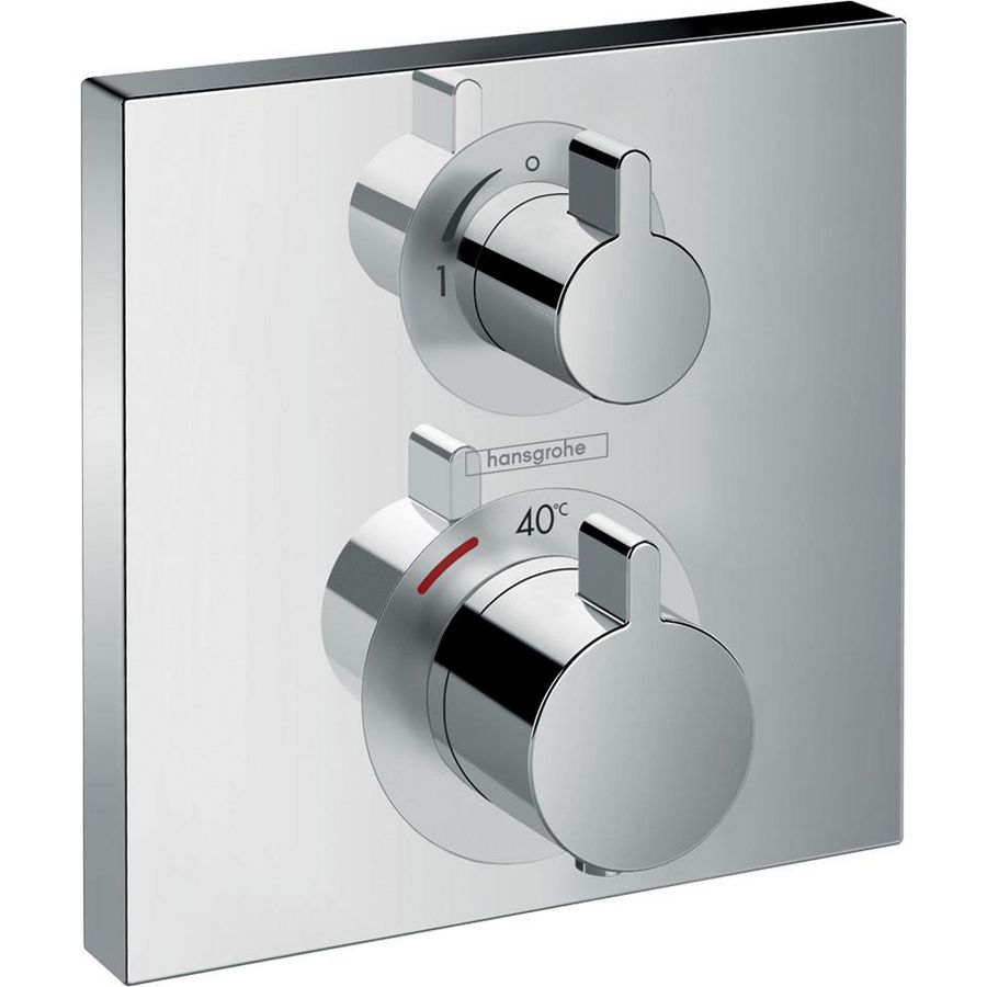 Afbouwdeel inbouwthermostaat Ecostat Square 1 functies chroom