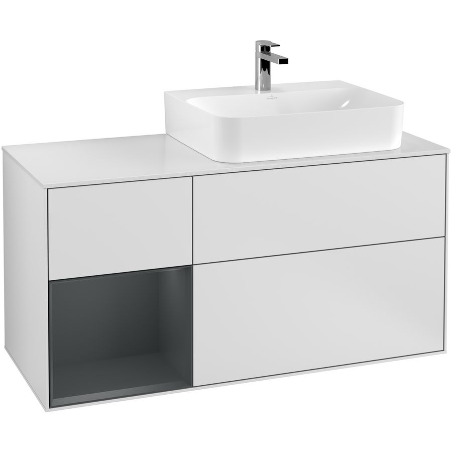 Wastafelonderkast Finion 1200x603x501mm White Matt Lacquer G141HGMT