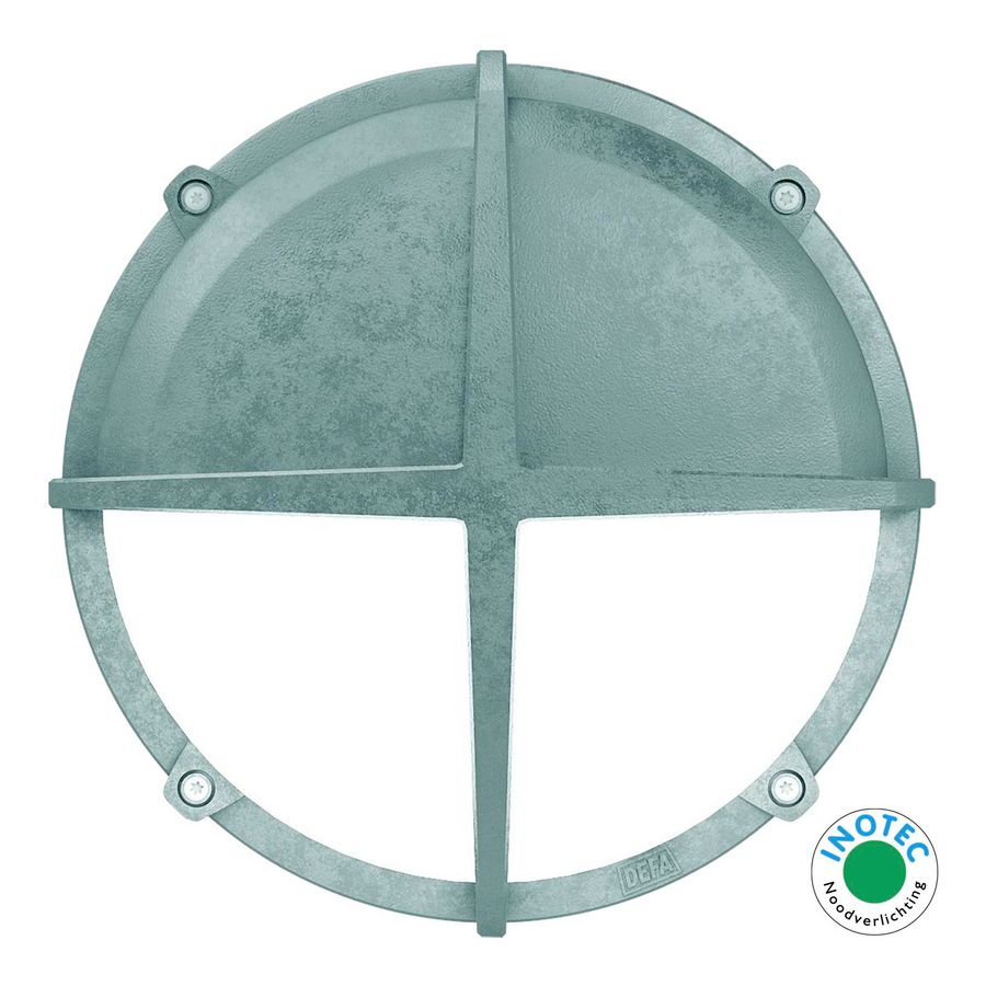 Neptune 2.0 Half Cover LED 8W 3000K Alu Na. + Emergency EL1