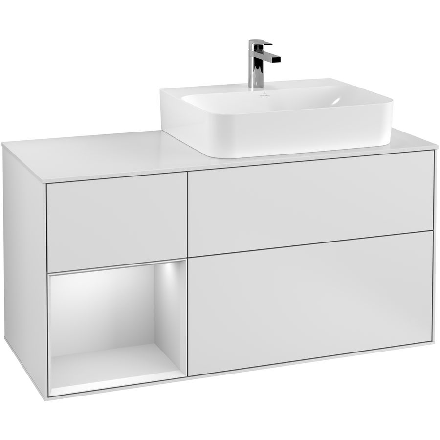 Wastafelonderkast Finion 1200x603x501mm White Matt Lacquer G141MTMT