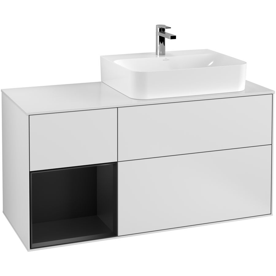 Wastafelonderkast Finion 1200x603x501mm White Matt Lacquer G141PDMT