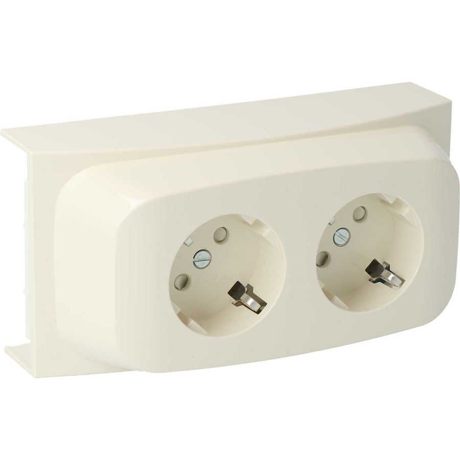 Wandcontactdoos ZC40 2-voudige creme RAL1013 VVE=20