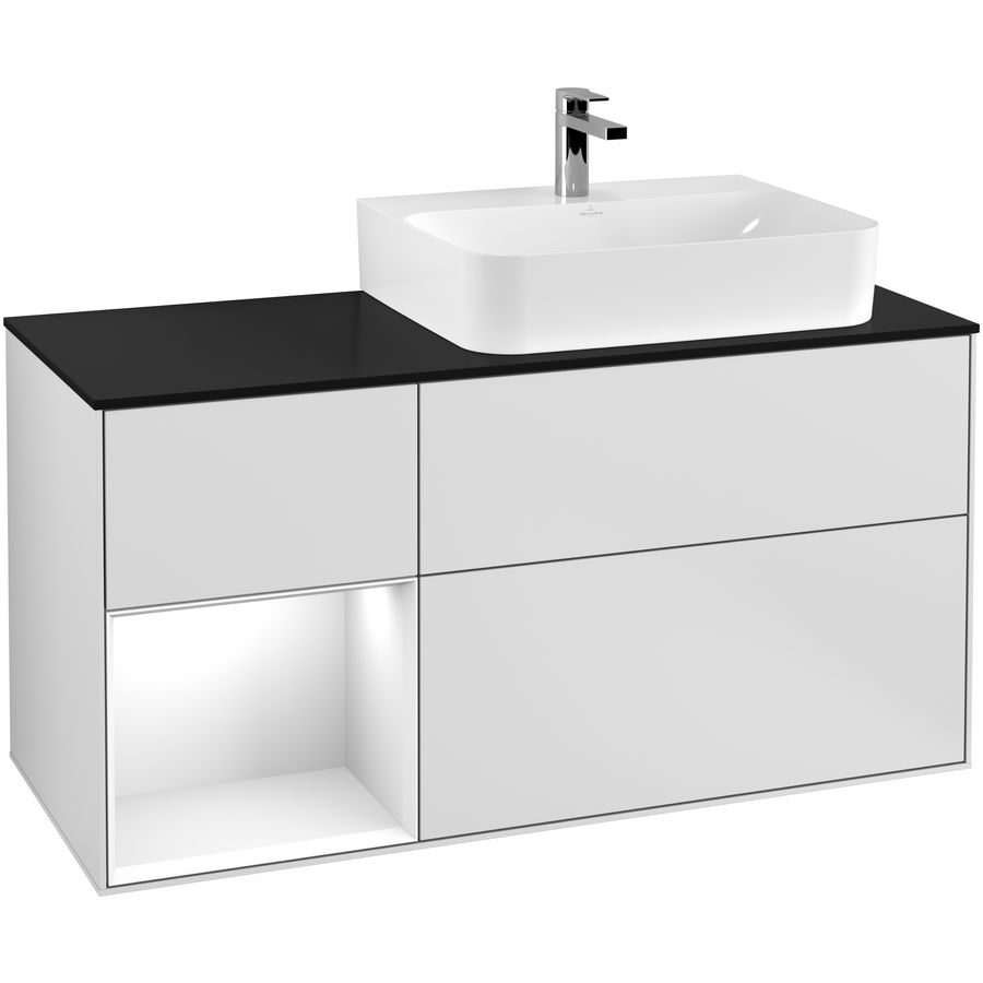 Wastafelonderkast Finion 1200x603x501mm White Matt Lacquer G142GFMT