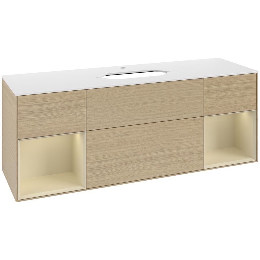 Wastafelonderkast Finion 1600x603x501mm Oak Veneer F331HJPC