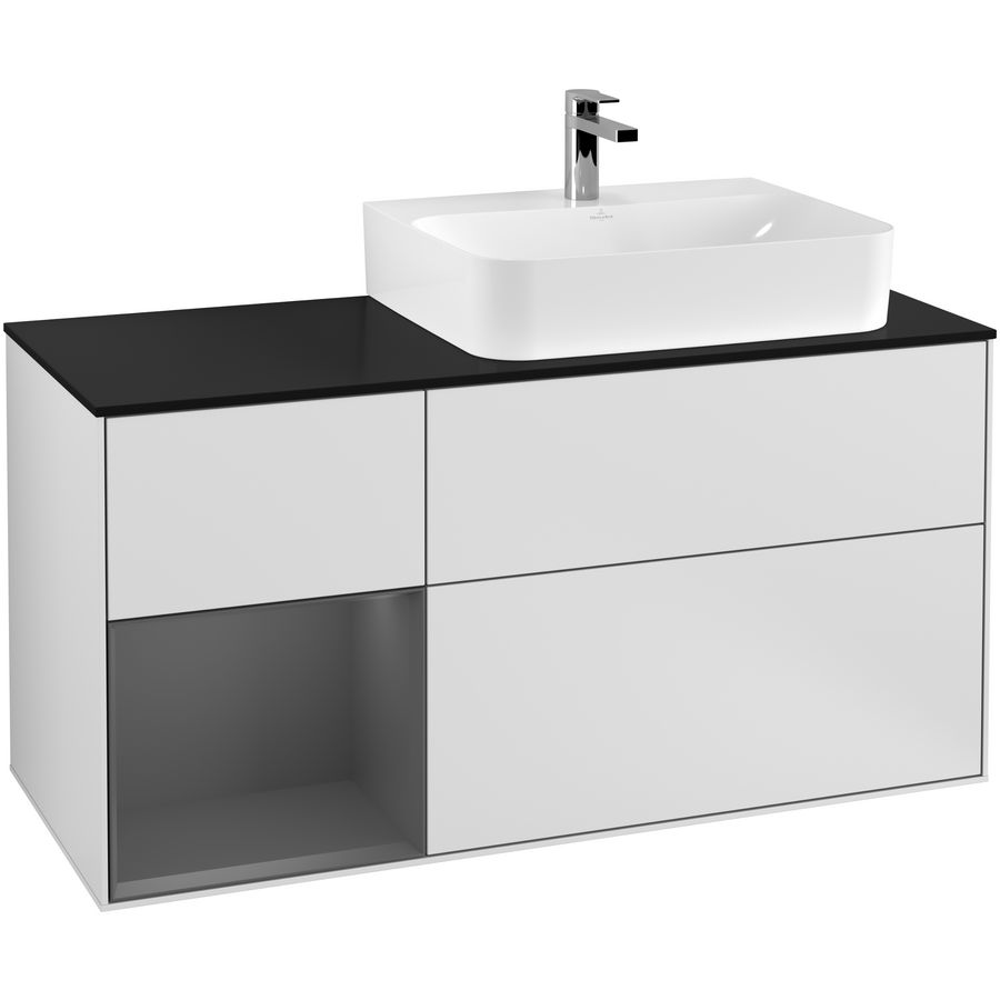 Wastafelonderkast Finion 1200x603x501mm White Matt Lacquer G142GKMT