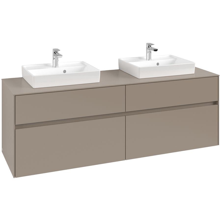 Wastafelonderkast Collaro 1600x548x500mm Taupe C02100VM