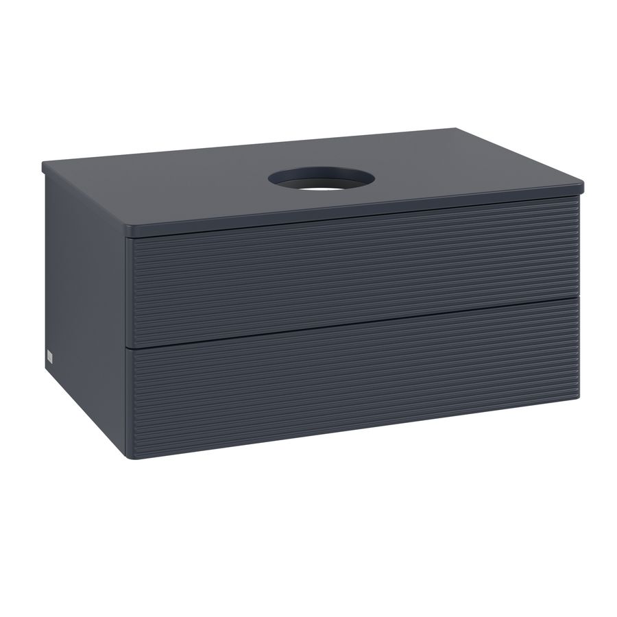 Wastafelonderkast Antao 800x360x500mm Mid.Blue Matt Lacquer K19110HG