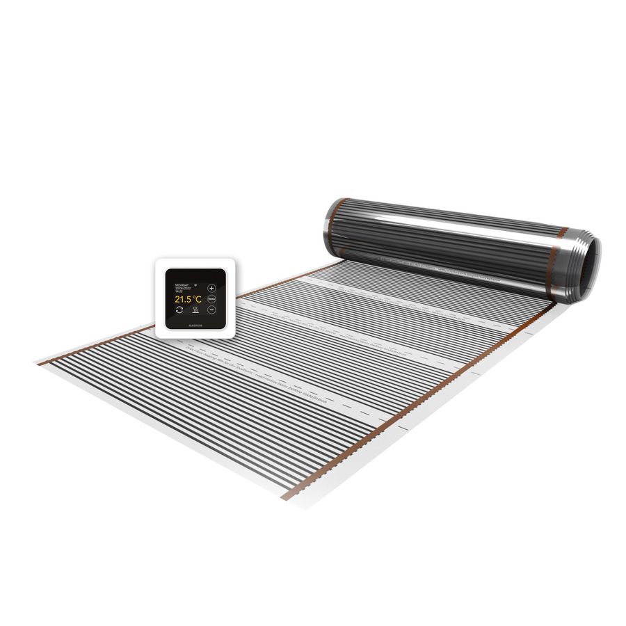 Elektrische vloerverwarming FOIL Intelligent Control set (wit) 0.6x16.8m. 1200Watt (10m²)