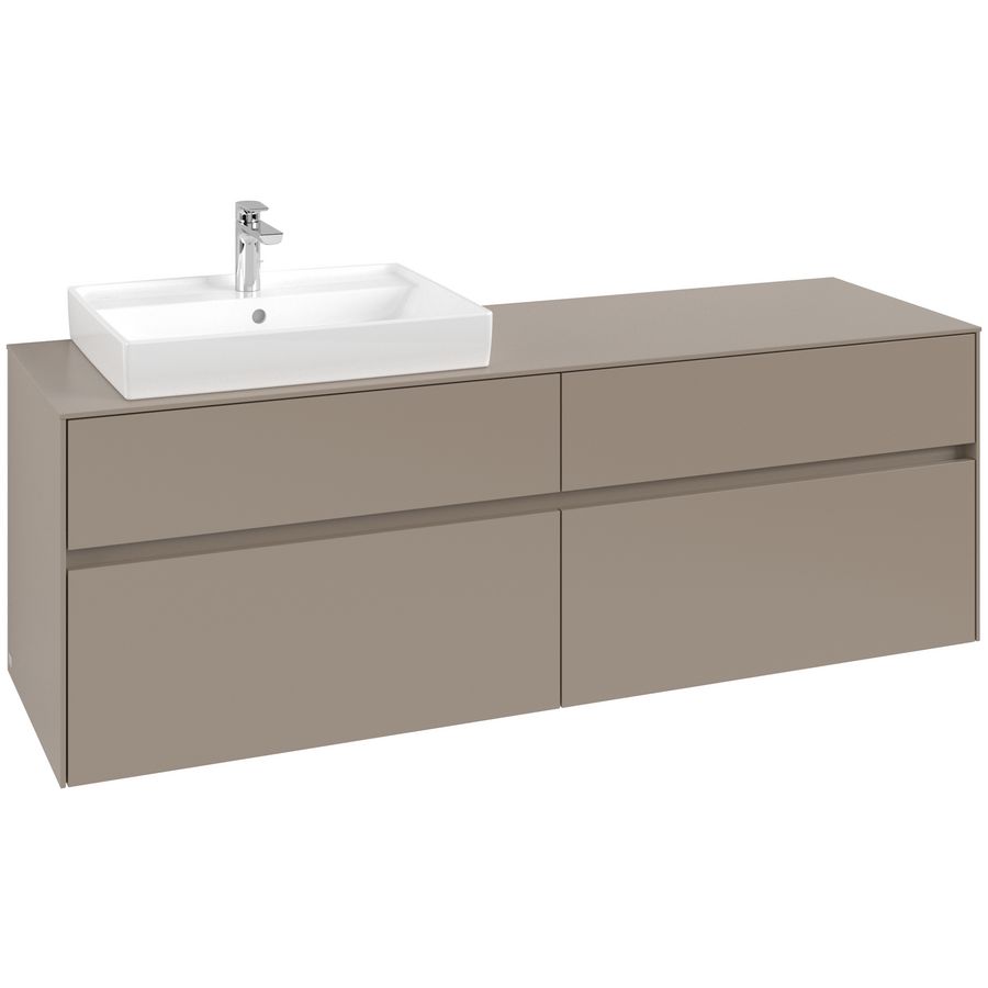Wastafelonderkast Collaro 1600x548x500mm Taupe C02200VM