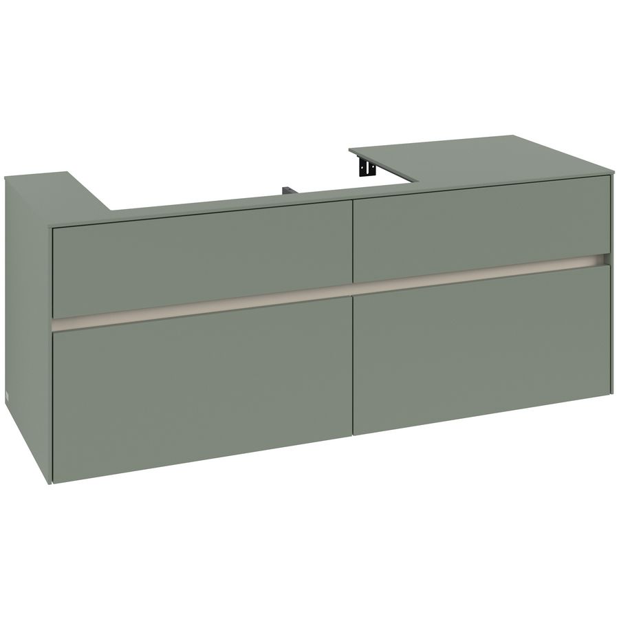 Wastafelonderkast Collaro 1400x548x500mm Soft Green C08900AF