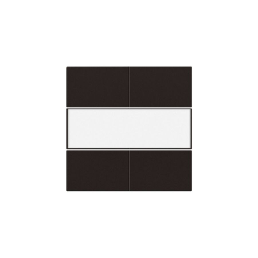 Afwerkingsset 4-voudige pot.vrij knop 24V tekstveld d.brown