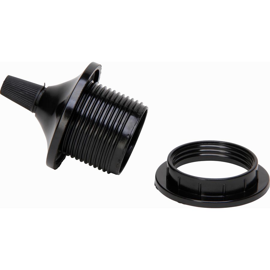 Lamphouder E27 met kap kleur: zwart VVE=3