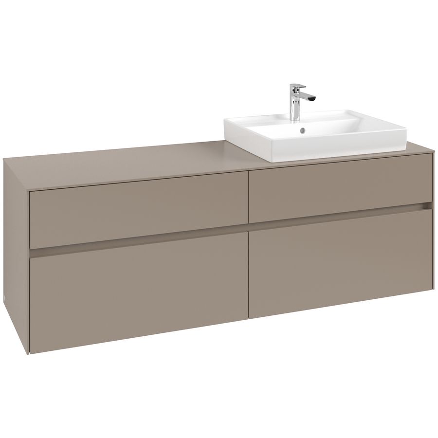 Wastafelonderkast Collaro 1600x548x500mm Taupe C02300VM