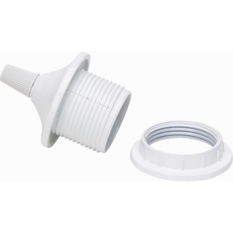 Lamphouder E27 met kap kleur: wit VVE=3