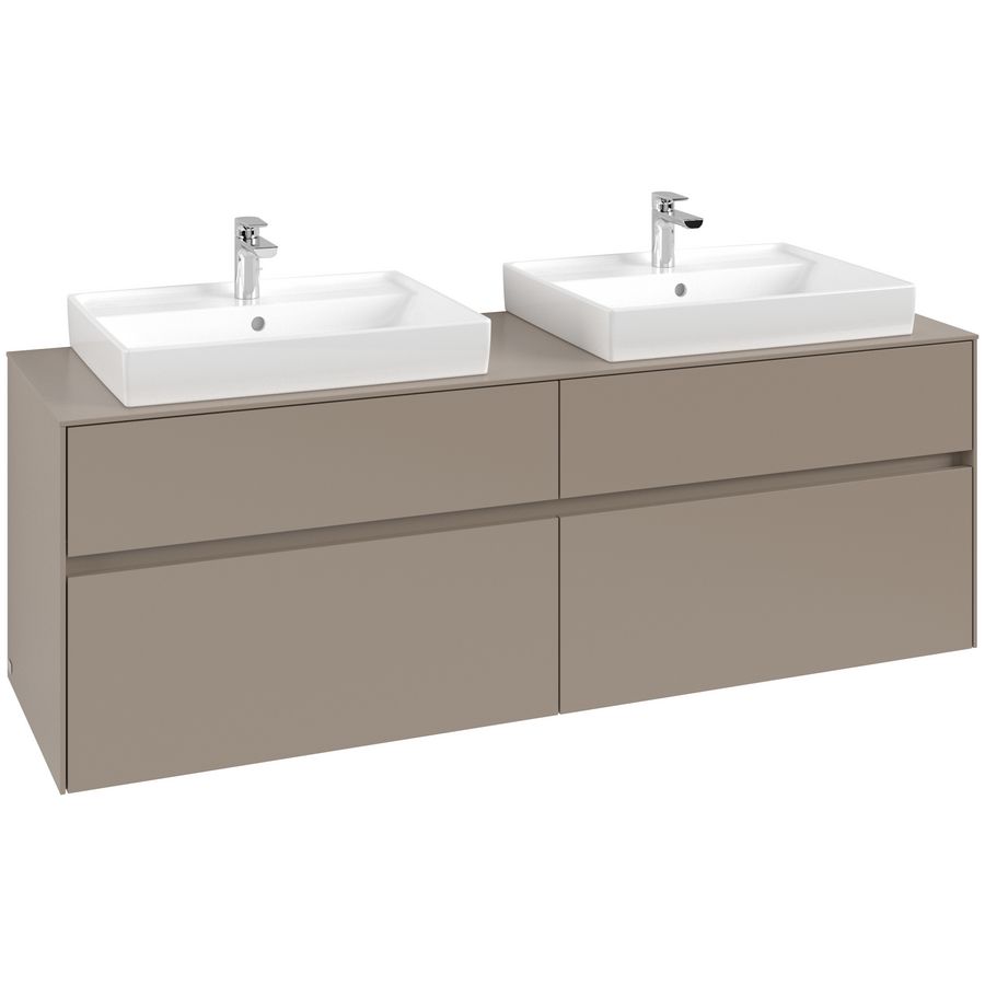 Wastafelonderkast Collaro 1600x548x500mm Taupe C02400VM