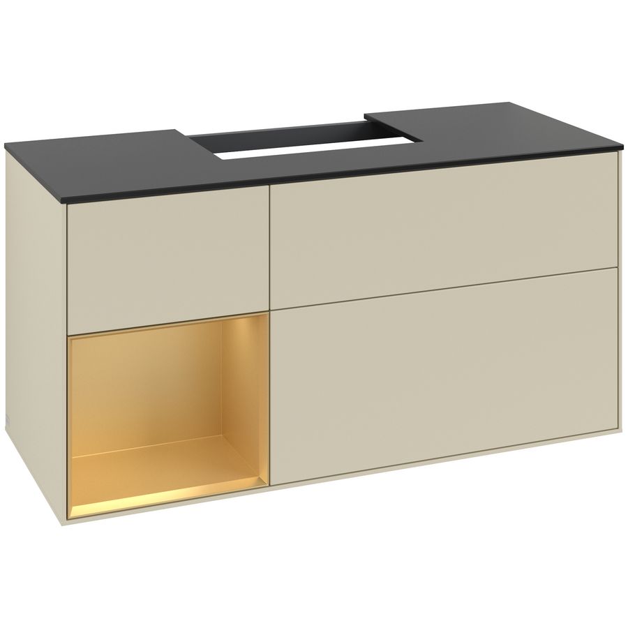 Wastafelonderkast Finion 1200x603x501mm S.Grey Matt Lacquer F162HFHJ