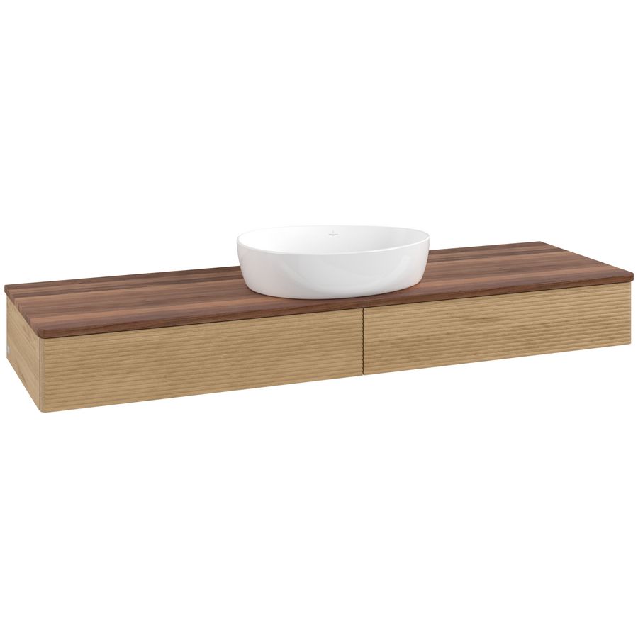 Wastafelonderkast Antao 1600x190x500mm Honey Oak L14112HN