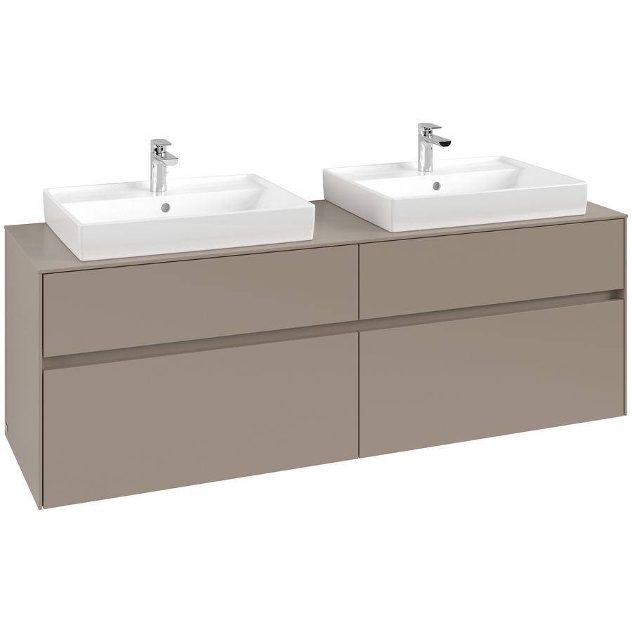 Wastafelonderkast Collaro 1600x548x500mm Taupe C024B0VM