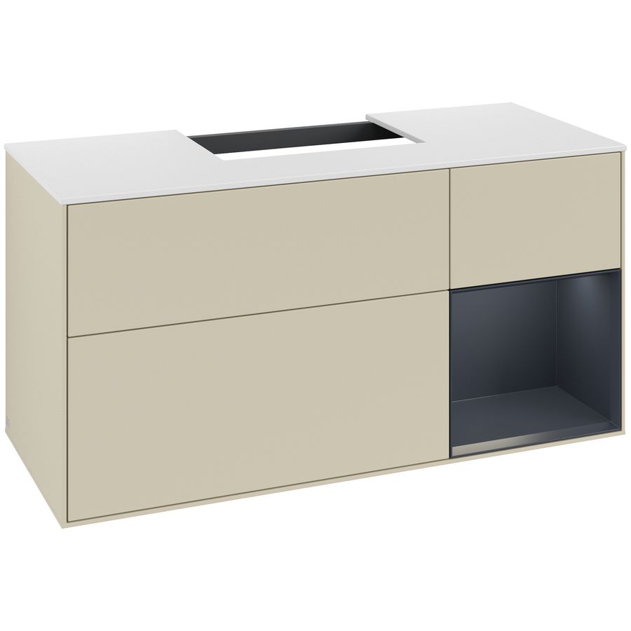 Wastafelonderkast Finion 1200x603x501mm S.Grey Matt Lacquer F171HGHJ