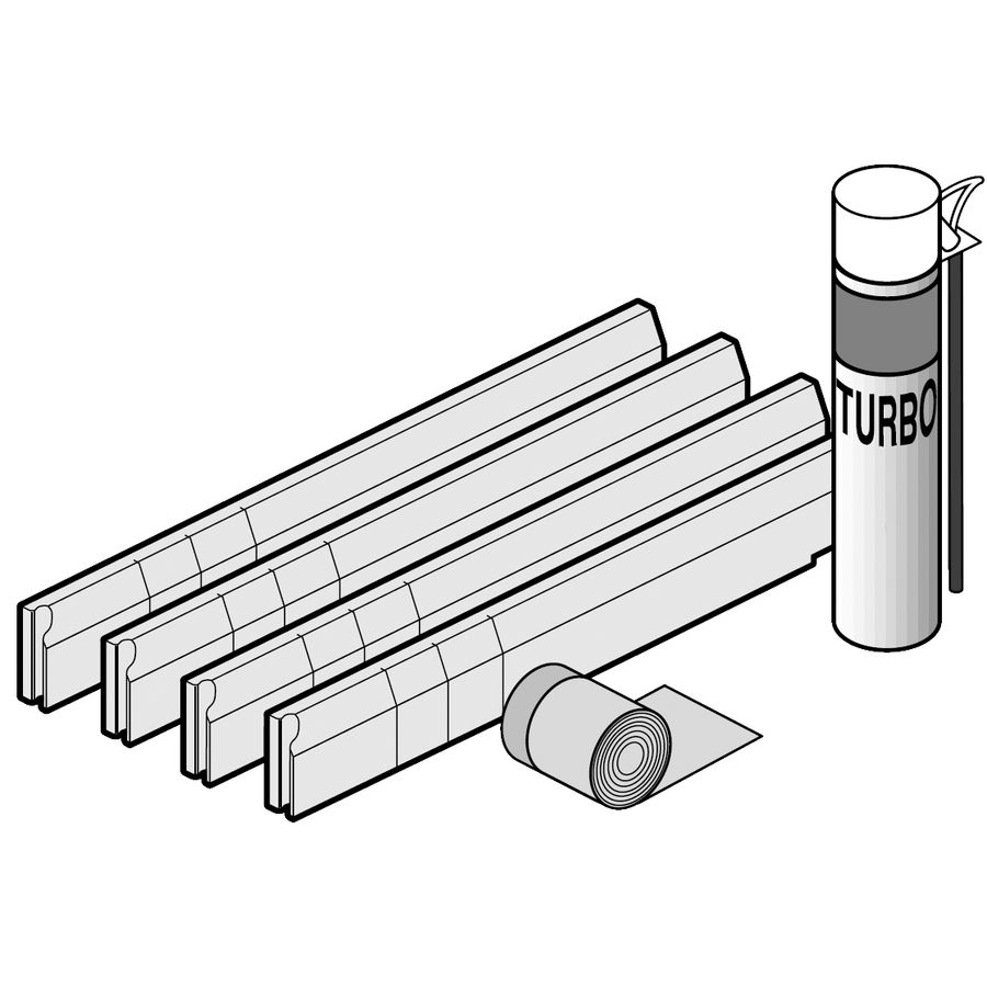 Futurion Flat installatieset voor 900x800-1000x1000mm