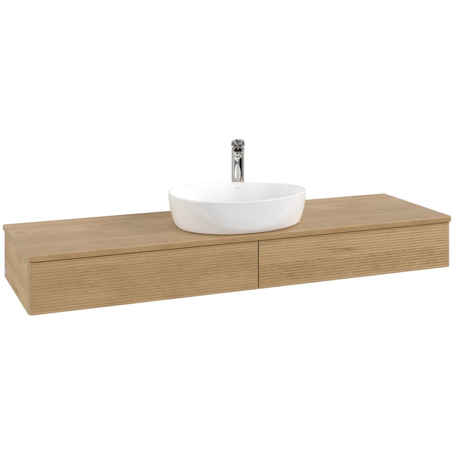 Wastafelonderkast Antao 1600x190x500mm Honey Oak L14151HN