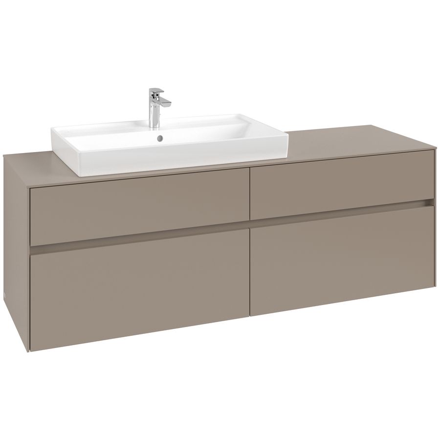 Wastafelonderkast Collaro 1600x548x500mm Taupe C02600VM