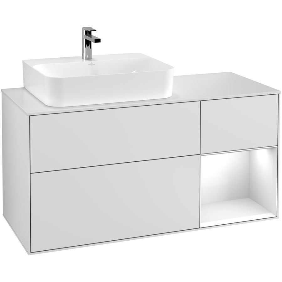 Wastafelonderkast Finion 1200x603x501mm White Matt Lacquer G151GFMT
