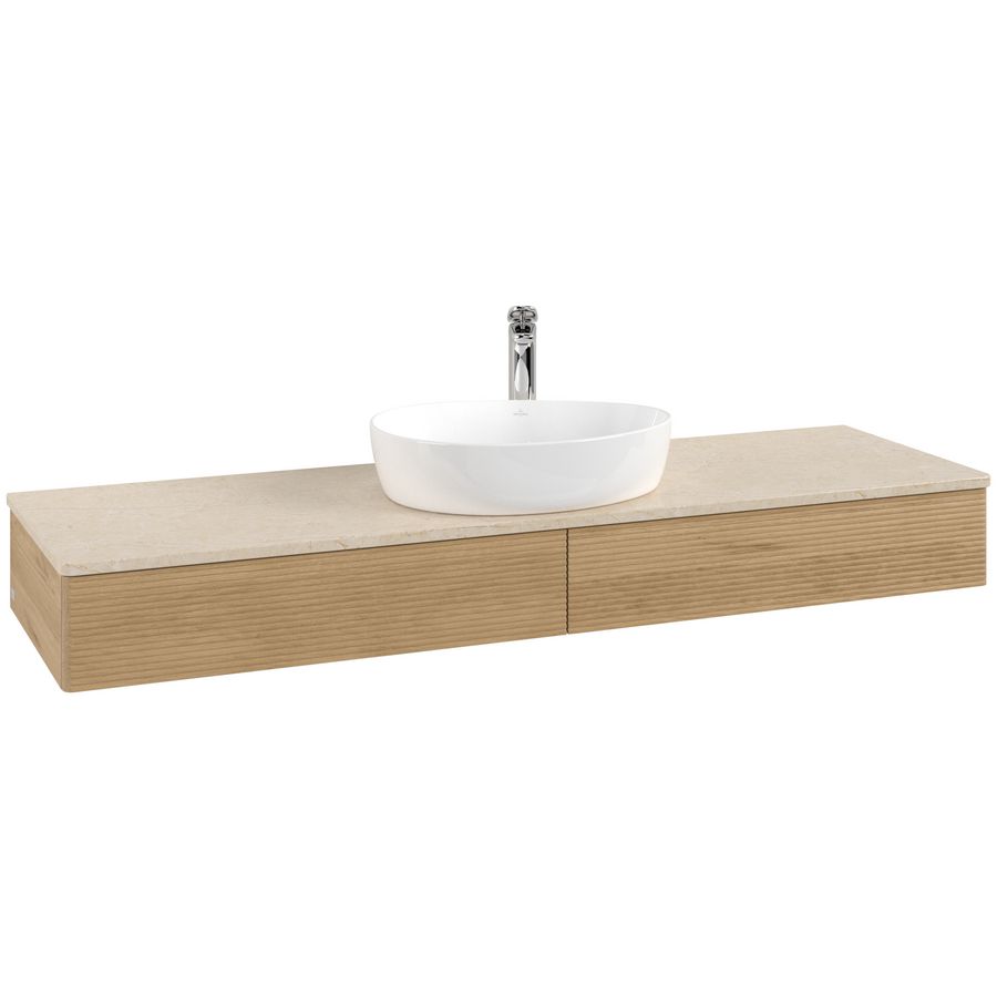 Wastafelonderkast Antao 1600x190x500mm Honey Oak L14153HN