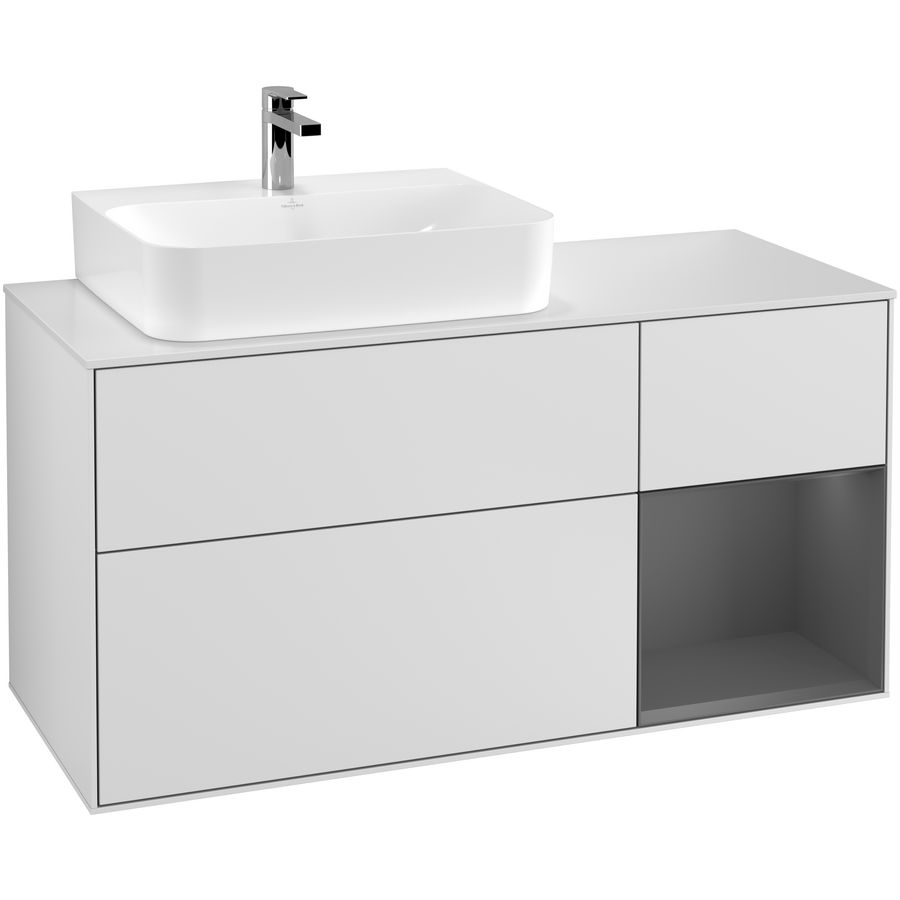 Wastafelonderkast Finion 1200x603x501mm White Matt Lacquer G151GKMT