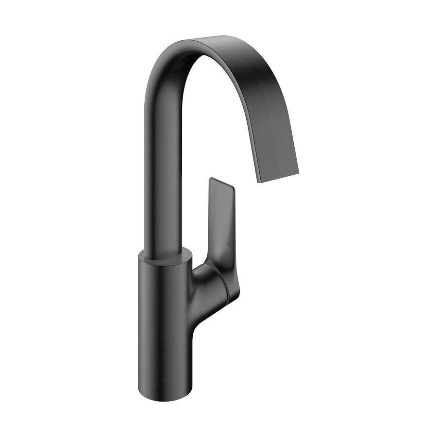 Wastafelmengkraan Vivenis 1-hendel 210 draaibare uitloop Brushed Black Chrome