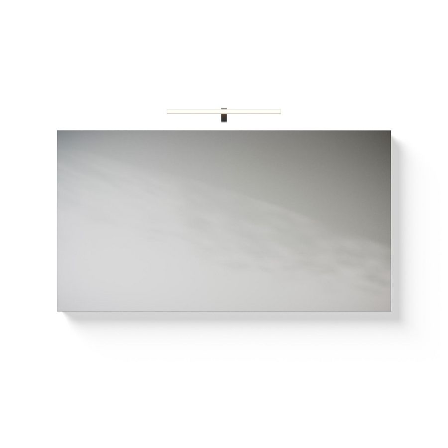 B-Line spiegel 1200x650mm alu kader m. schakelaar v. optionele verlichting+spiegelverwarming