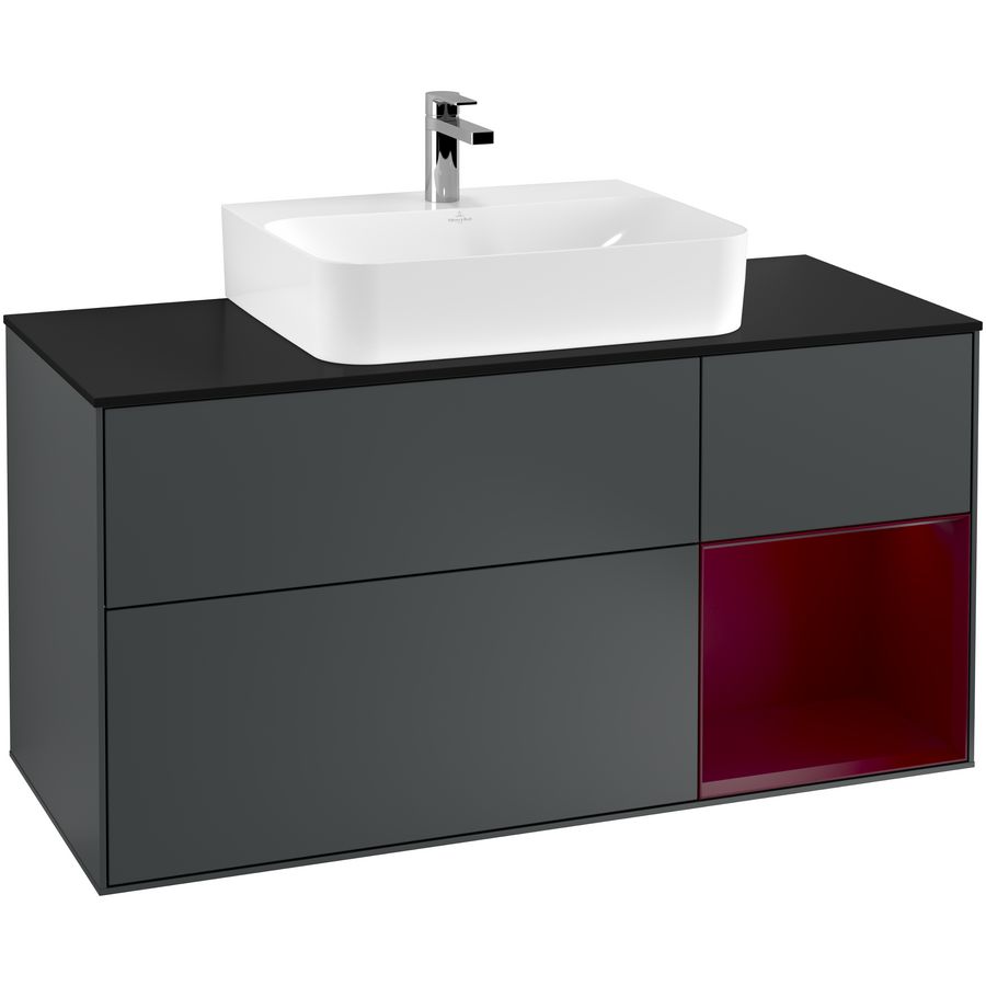 Wastafelonderkast Finion 1200x603x501mm Mid.Blue Matt Lacquer G172HBHG