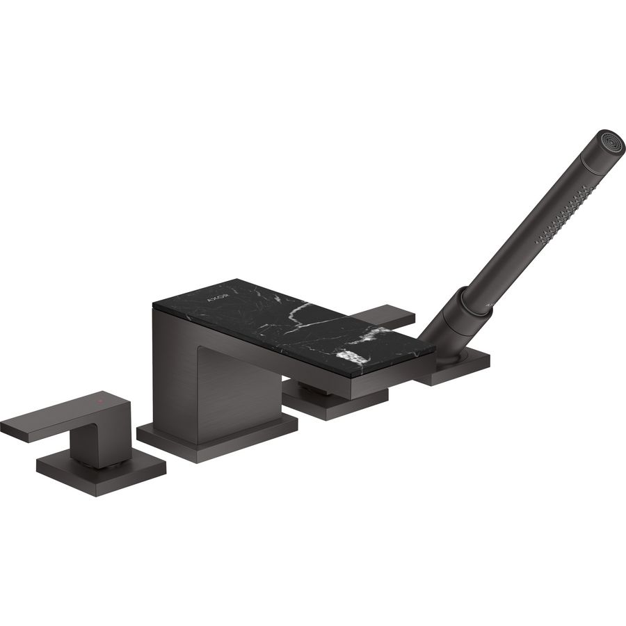 AXOR MyEdition 4-gats badrandmengkraan zonder plaat Brushed Black Chrome