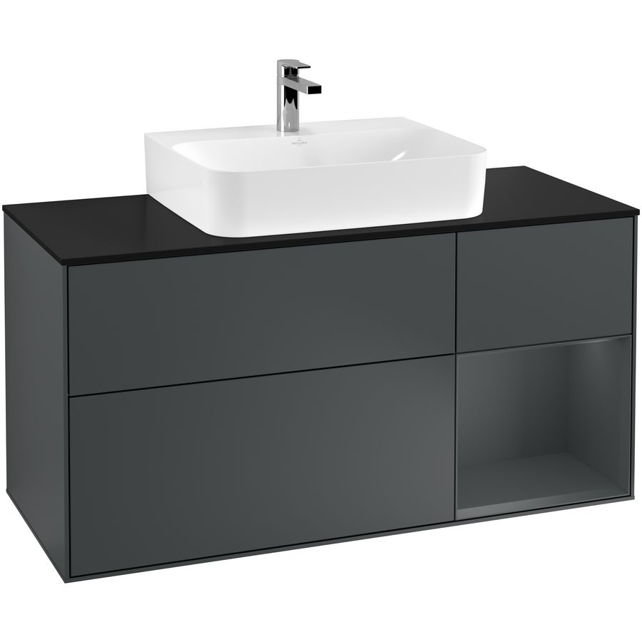 Wastafelonderkast Finion 1200x603x501mm Mid.Blue Matt Lacquer G172HGHG