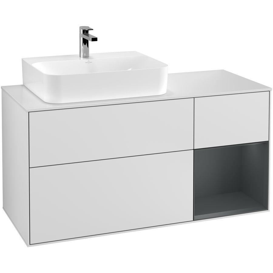 Wastafelonderkast Finion 1200x603x501mm White Matt Lacquer G151HGMT