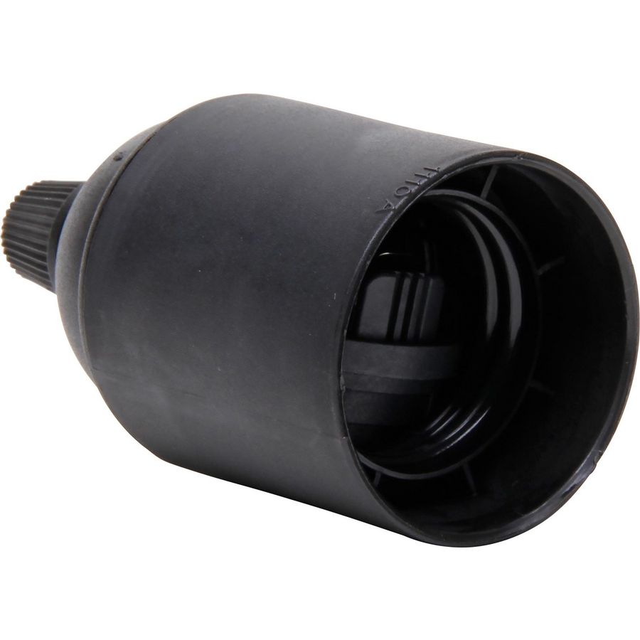 Lamphouder E27 met trekontlasting zwart VVE=20