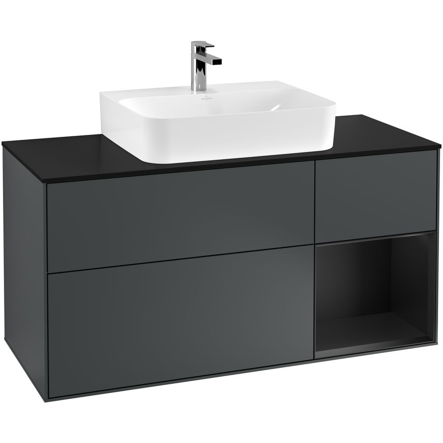 Wastafelonderkast Finion 1200x603x501mm Mid.Blue Matt Lacquer G172PDHG