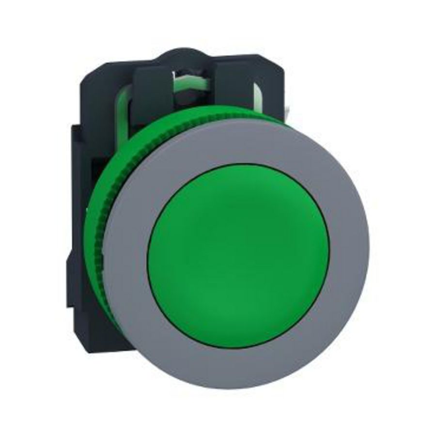 Flush mounted green Flush caps pushbutton 1NO screw clamp cp
