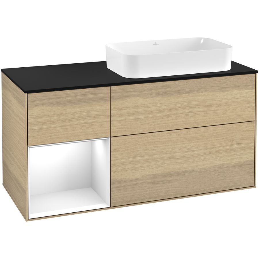Wastafelonderkast Finion 1200x603x501mm Oak Veneer G272GFPC