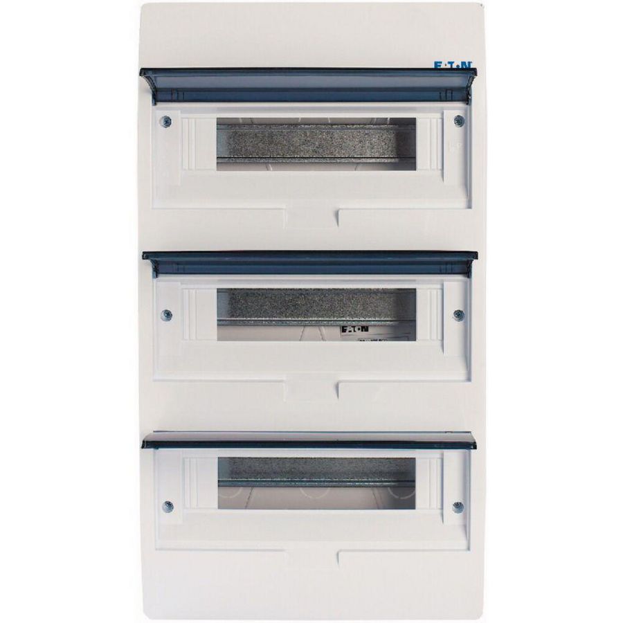 Installatiekast inbouw IP40 3x12TE deur transparant