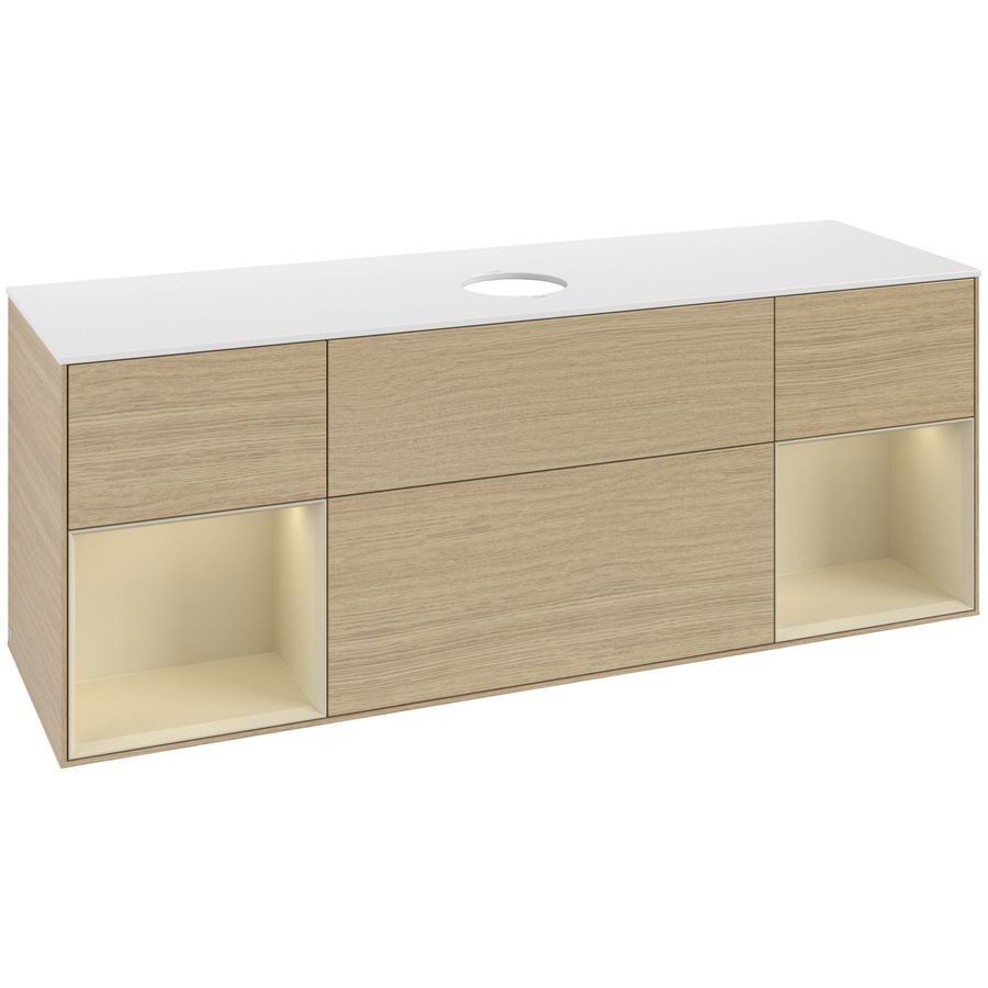 Wastafelonderkast Finion 1600x603x501mm Oak Veneer GD01HJPC