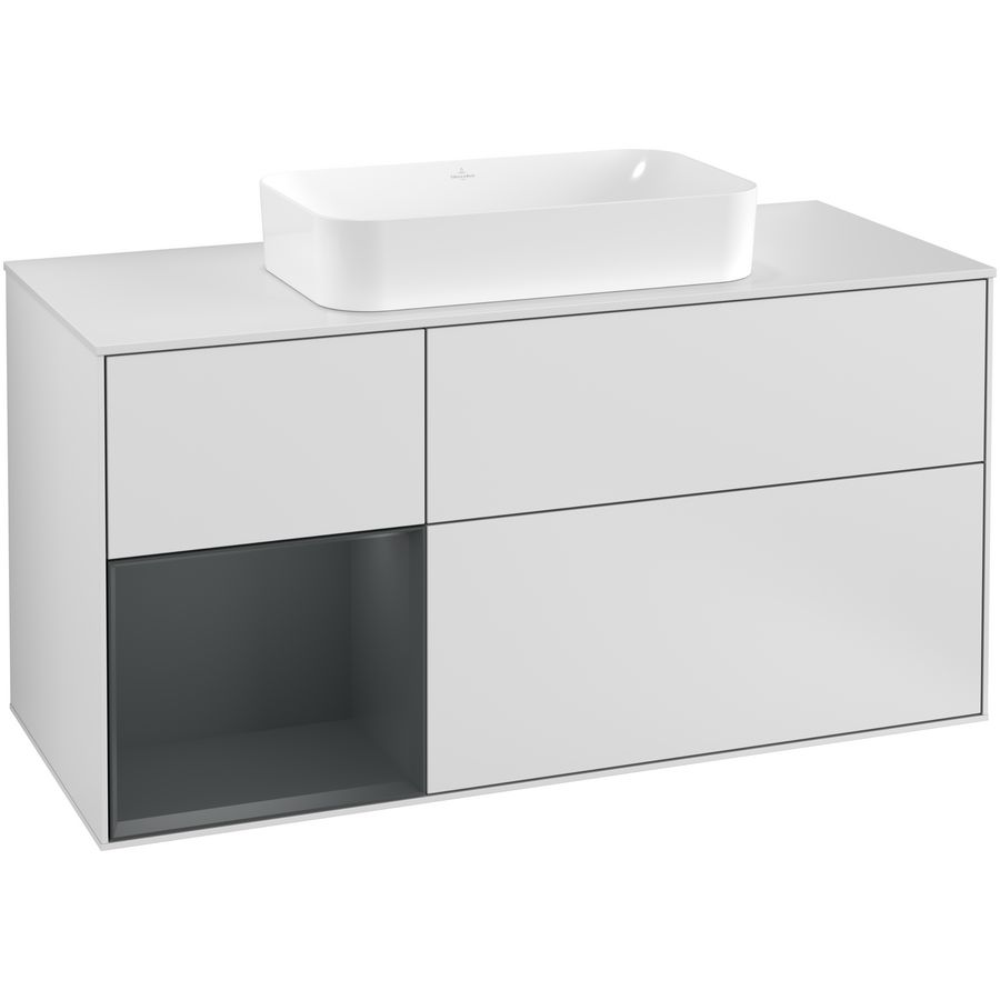 Wastafelonderkast Finion 1200x603x501mm White Matt Lacquer G291HGMT
