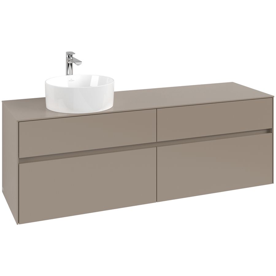 Wastafelonderkast Collaro 1600x548x500mm Taupe C05000VM